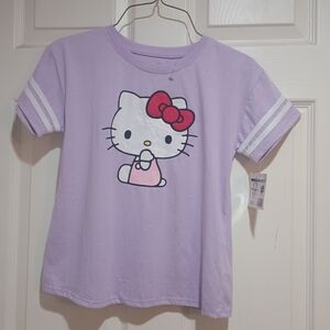 NWT Girls Hello Kitty Lavender Short Sleeve Tee Size 12